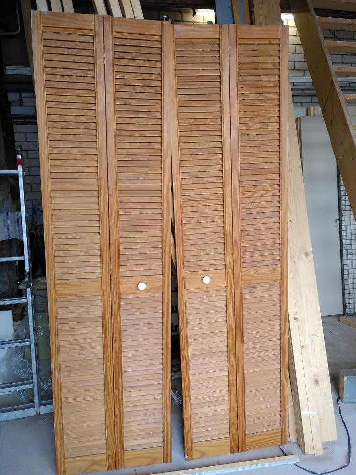 Set mooie louvredeuren, Doe-het-zelf en Verbouw, Deuren en Horren, Zo goed als nieuw, Overige typen, 215 cm of meer, 100 tot 120 cm