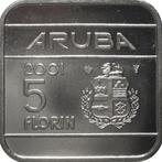 Aruba 5 florin 2001 (FDC), Ophalen of Verzenden, Losse munt