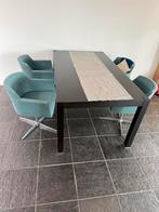 Moderne eethoekset - tafel met draaibare stoelen, Huis en Inrichting, Ophalen, Zo goed als nieuw, Modern, 4 tot 6 stoelen