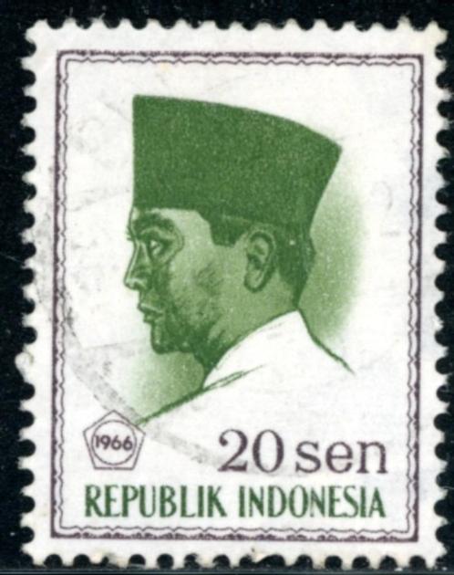 Indonesie 522 - President Soekarno, Postzegels en Munten, Postzegels | Azië, Gestempeld, Zuidoost-Azië, Verzenden