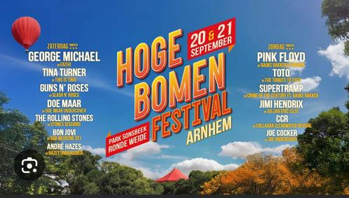 4 kaarten te koop – Hoge Bomen Festival Arnhem  20/21-9, Tickets en Kaartjes, Evenementen en Festivals, Drie personen of meer