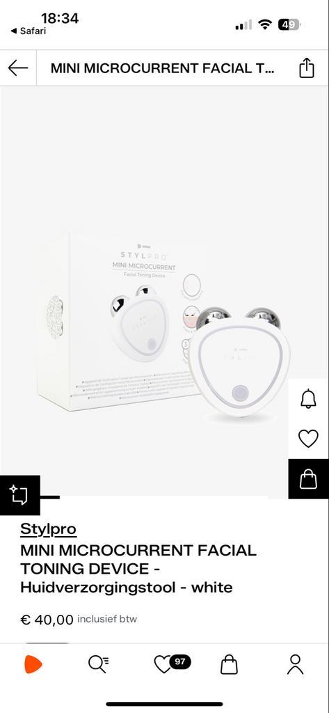 Stylpro Mini Microcurrent - Huidverzorgingstool, Sieraden, Tassen en Uiterlijk, Uiterlijk | Gezichtsverzorging, Nieuw, Verzorging