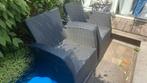 Tuinset 2 rieten stoelen., Ophalen, Gebruikt