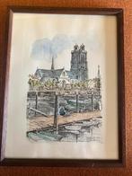 Jos van Dijk Dordrecht grote Kerk, Antiek en Kunst, Kunst | Litho's en Zeefdrukken, Verzenden