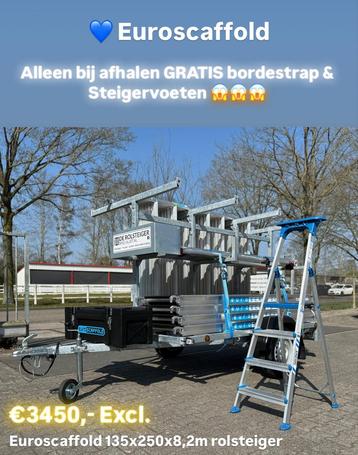 Rolsteiger 135x250x8,2 + GRATIS bordestrap + steigervoeten beschikbaar voor biedingen