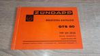 Zundapp Onderdelenboek GTS 50 Type 517-39L0 uitgave 12-1972, Ophalen of Verzenden, Gebruikt