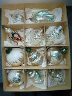 oude glazen kerstballen auto, koffiekan, dennenappel ..., Diversen, Kerst, Verzenden, Gebruikt