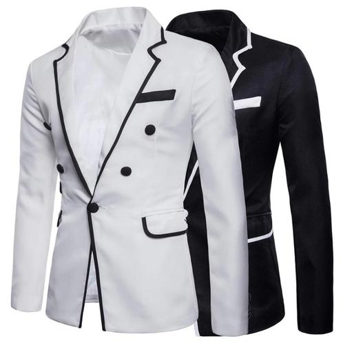 Heren colbert 003 (blazer witte zwarte mannen netjes jasje), Kleding | Heren, Kostuums en Colberts, Nieuw, Verzenden
