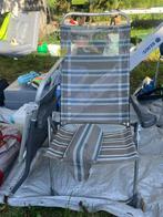 Cresto Campingstoel met hoofdkussen en beensteun, Caravans en Kamperen, Kampeermeubelen, Ophalen of Verzenden, Zo goed als nieuw