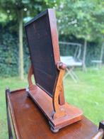 Engelse antieke kaptafel spiegel, spiegeltje in houten frame, Ophalen of Verzenden, Rechthoekig, Minder dan 50 cm, Minder dan 100 cm