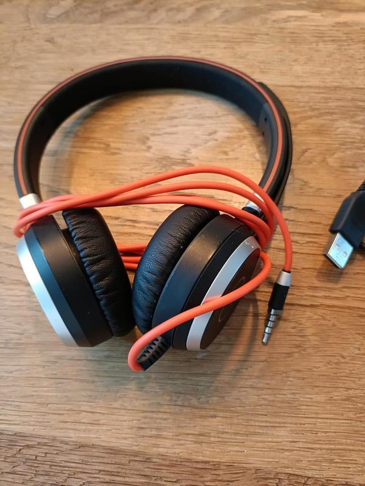Jabra Koptelefoon met Afstandsbediening - Computer, Computers en Software, Headsets, Zo goed als nieuw, On-ear, Bedraad, Volumeregelaar