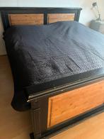 Koloniaal 2 persoons bed (hout), Ophalen, Gebruikt, Koloniaal, Tweepersoons