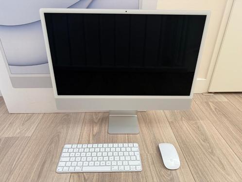Apple iMac 24 M1 8-core,  8GB, 256GB ssd zilver in doos, Computers en Software, Apple Desktops, Zo goed als nieuw, iMac, SSD, 8 GB