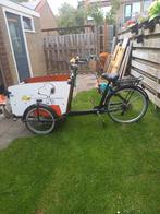 Zwarte bakfiets, Fietsen en Brommers, Fietsen | Bakfietsen, Gebruikt, 3 kinderen, Elektrisch, Ophalen