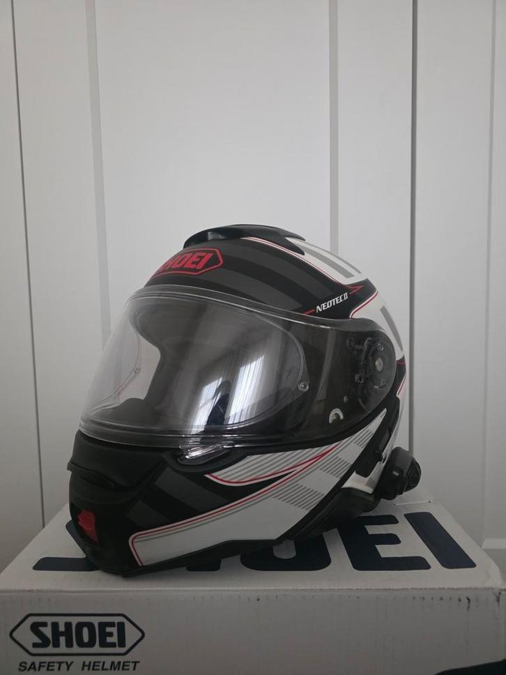 Shoei Neotec II Splicer TC-6 | XS | ZGAN | sena communicatie, Motoren, Kleding | Motorhelmen, Systeemhelm, XS, Shoei, Tweedehands