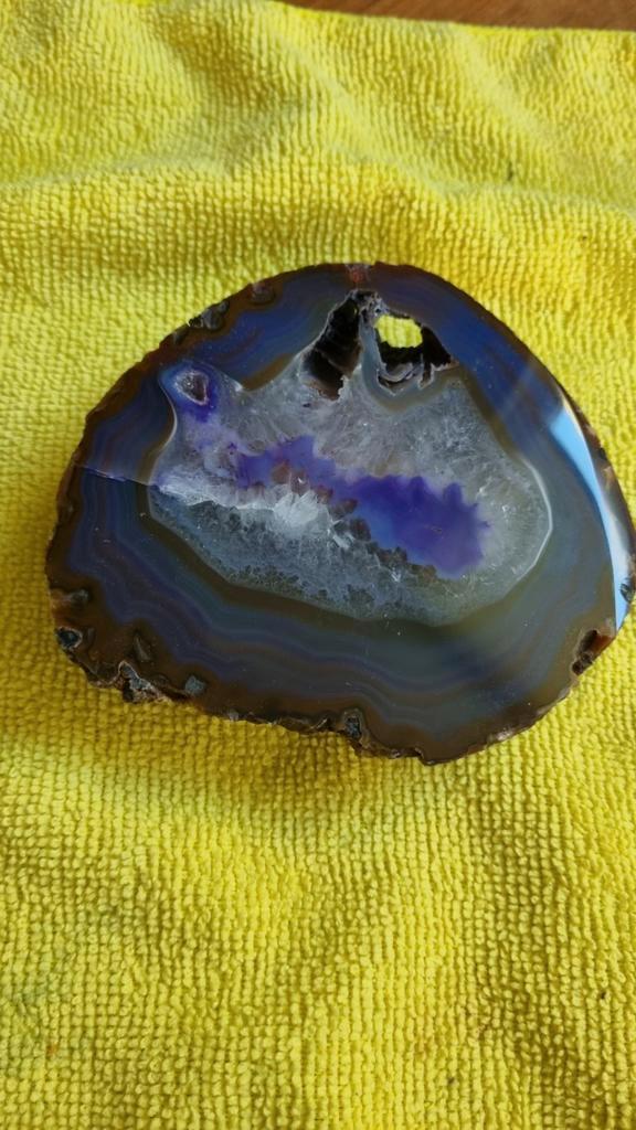 Agaat Schijf - Prachtig Exemplaar, Verzamelen, Mineralen en Fossielen, Ophalen of Verzenden