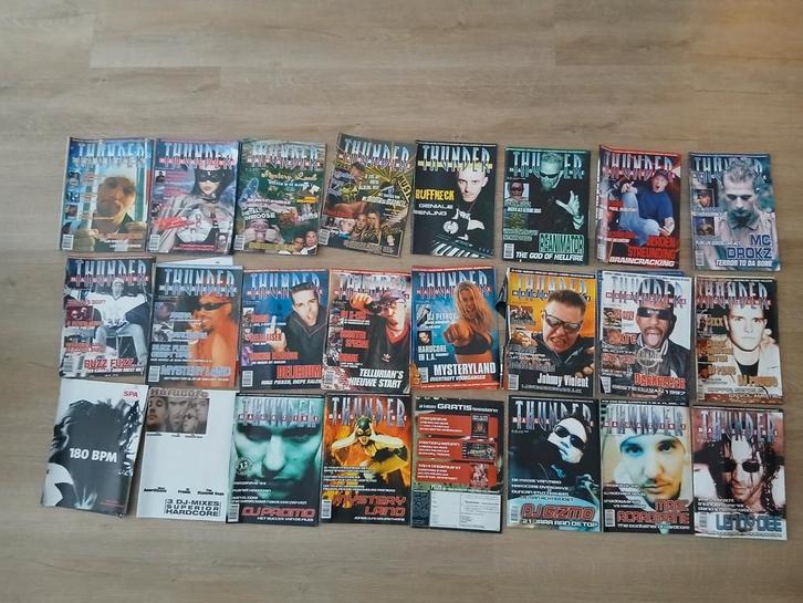 Thunder magazine 24 stuks (Thunderdome tijdschrift), Boeken, Tijdschriften en Kranten, Gelezen, Muziek, Film of Tv, Ophalen of Verzenden