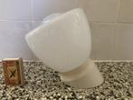 Schroefkogel wit melkglas design jaren 50 in schuine houder, Huis en Inrichting, Ophalen of Verzenden, Zo goed als nieuw, Glas