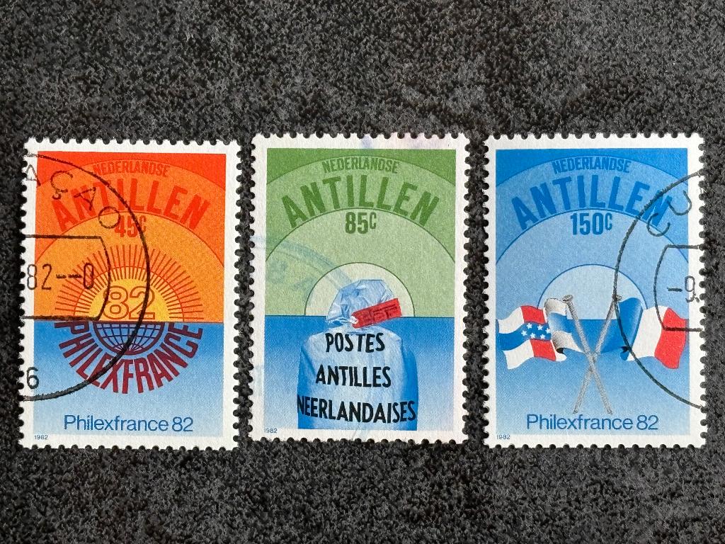 1982 NVPH 719-721, Philex France, Gestempeld, Ophalen of Verzenden, Gestempeld