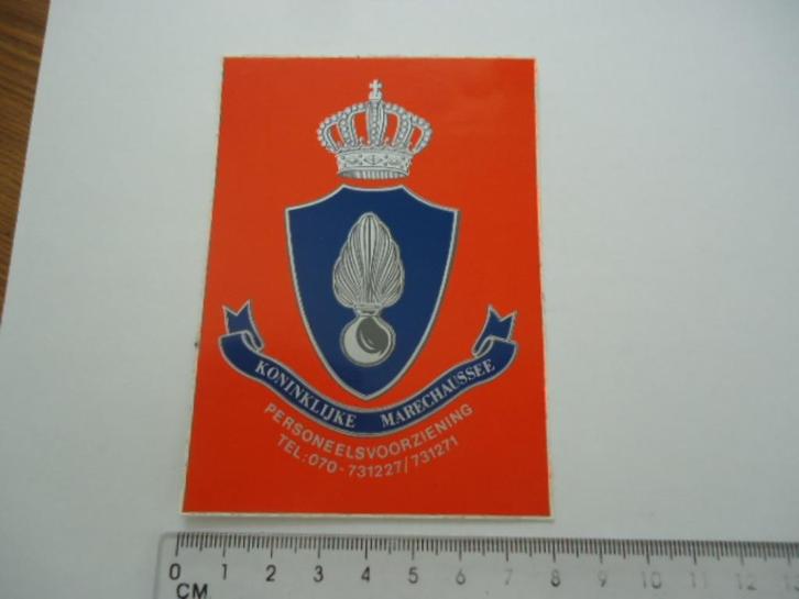 sticker oud KMAR Leger oranje marechaussee retro politie, Verzamelen, Stickers, Zo goed als nieuw, Bedrijf of Vereniging, Verzenden