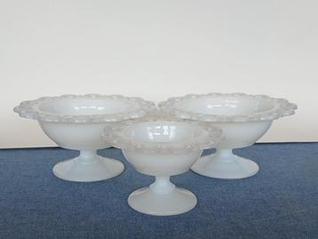 Schaal op Voet (3x) Anchor Hocking Vintage beschikbaar voor biedingen