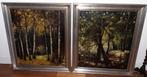 Twee Schilderijen: Boslandschappen, gesigneerd., Ophalen