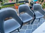 3x Allibert Kuipstoelen - Zwart, Ophalen of Verzenden, Gebruikt, Kunststof