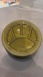 Vintage groene gourmet fondue borden, Ophalen of Verzenden, Zo goed als nieuw, Overige stijlen, Bord(en)