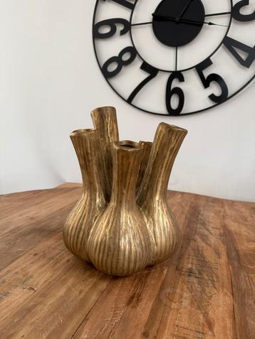 Vaas Keramiek Goud 26x35 cm beschikbaar voor biedingen
