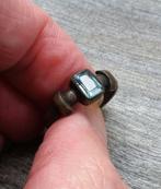 Omstreeks 1875-1900 Zilveren Ring Vingerring Blauwe Steen, Sieraden, Tassen en Uiterlijk, Antieke sieraden, Ophalen of Verzenden
