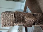 4 mooie rieten manden, Ophalen, Zo goed als nieuw, Rond, Riet