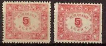Suriname NVPH nr 58/9 ongebruikt Hulpuitgifte 1909 beschikbaar voor biedingen
