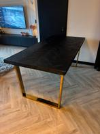 Zwarte Visgraat Eettafel 180x90, Huis en Inrichting, Tafels | Eettafels, Ophalen, 50 tot 100 cm, Zo goed als nieuw, 150 tot 200 cm