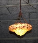 Grote schaallamp art deco opaline glas diameter 42 cm, Antiek en Kunst, Antiek | Lampen, Ophalen of Verzenden