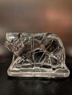 Art deco Baccarat kubistische beeld van een panter leeuw., Antiek en Kunst, Ophalen of Verzenden