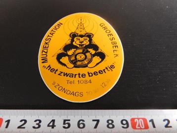 stickers Groesbeek Muziekstation Het Zwarte Beertje tel 1084 beschikbaar voor biedingen