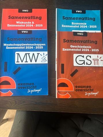 Examenbundels en samenvattingen VWO beschikbaar voor biedingen