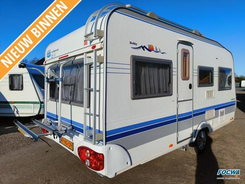 Hobby Excellent Easy 450 UF Mover Dwarsbed Zit Tent, Caravans en Kamperen, Caravans, Bedrijf, tot en met 4, 1000 - 1250 kg, Rondzit