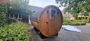 Barrelsauna beschikbaar voor biedingen