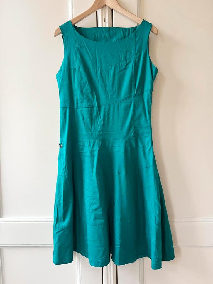 Skunkfunk prachtige jurk turquoise, maat 38, Kleding | Dames, Jurken, Zo goed als nieuw, Maat 38/40 (M), Groen, Knielengte, Ophalen of Verzenden
