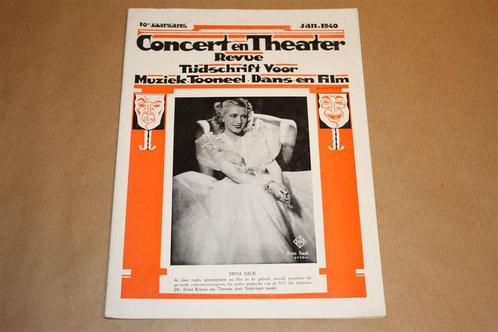 Magazine - Concert en Theater Revue - Januari 1940 !!, Boeken, Kunst en Cultuur | Dans en Theater, Zo goed als nieuw, Cabaret