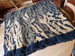 BROCANTE WOLLEN  BEDSPREI PANTERPRINT, Huis en Inrichting, Woonaccessoires | Plaids en Woondekens, Ophalen of Verzenden