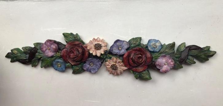 Nr4) bloemen ornament gips, Antiek en Kunst, Curiosa en Brocante, Ophalen of Verzenden