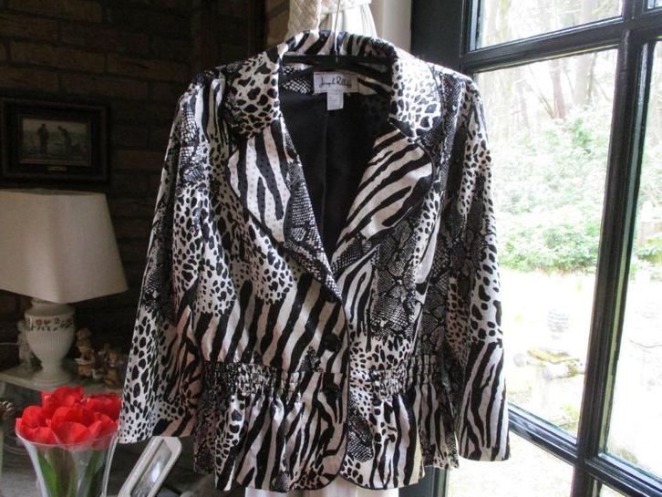 mj/RIBKOFF/jasje/zwart/wit maat 12=40/42 FEESTELIJK, Kleding | Dames, Jasjes, Kostuums en Pakken, Zo goed als nieuw, Jasje, Maat 38/40 (M)