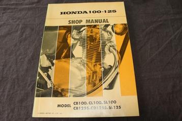 Honda CB100 CL SL  CB125 CD125 SL125  1971 shop manual beschikbaar voor biedingen