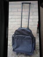 HANDIGE KLEINE ZWARTE REIS  TROLLEY /RUGTAS MET WIELTJES, Uitschuifbare handgreep, 30 cm of meer, Zwart, Ophalen of Verzenden