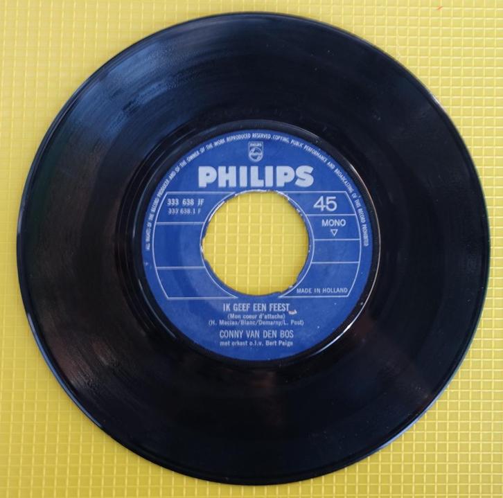 conny vandenbos - ik geef een feest, Cd's en Dvd's, Vinyl Singles, Gebruikt, Single, Nederlandstalig, 7 inch, Ophalen of Verzenden