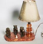 Vintage lampje Horen zien en zwijgen, Verzamelen, Beelden en Beeldjes, Ophalen of Verzenden, Gebruikt, Dier