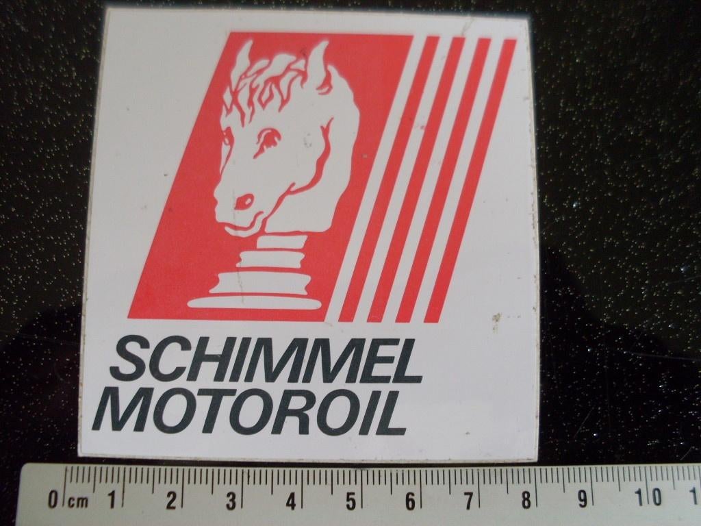 sticker schimmel motoroil logo motor oil olie paard achtig, Verzenden, Zo goed als nieuw, Merk