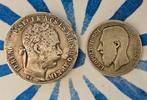 2 oude zilveren munten Hongarije en België, €30 netto zilver, Postzegels en Munten, Penningen en Medailles, Ophalen of Verzenden